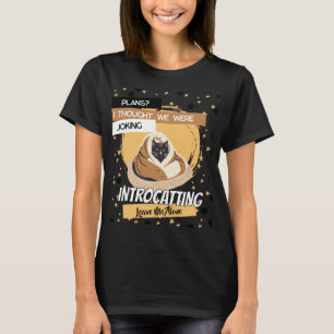 Camiseta Design de Humor com Gato Introvertido Engraçado