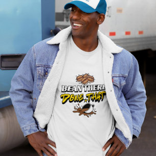 Camiseta Design de Humor de Café Bean There Done That