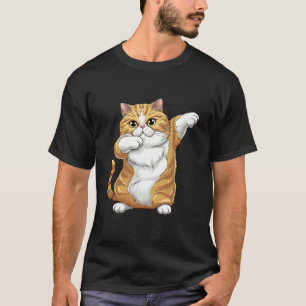 Camiseta Design de Humor de Dança do Gato Dabbing para Aman