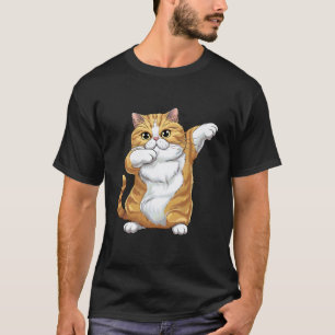 Camiseta Design de Humor de Dança do Gato Dabbing para Aman