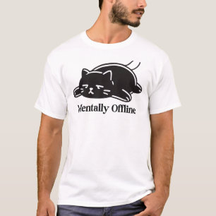 Camiseta Design de Humor de Introvertido Mentalmente Offlin