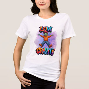 Camiseta Design de Humor Espacial Alien Divertido de Baixa