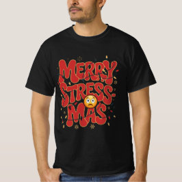 Camiseta Design de Humor Natalino Estressado