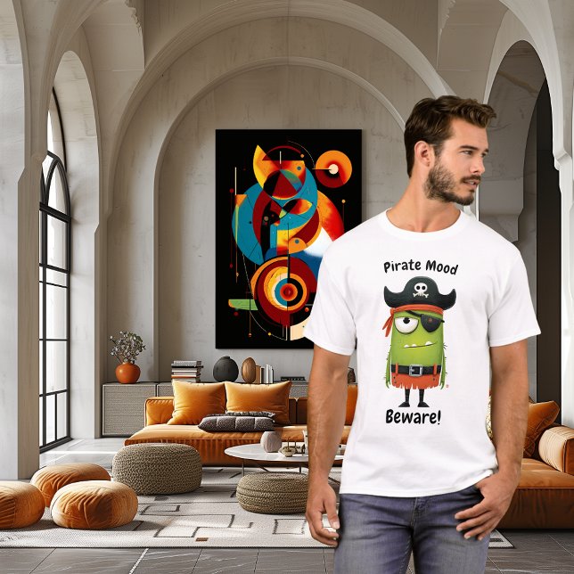 Camiseta Design de Humor Original Pirata Verde Engraçado (Criador carregado)