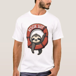 Camiseta Design de Humor Retro Resgate de Preguiça Engraçad