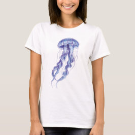 Camiseta Design de ilustração da medusa púrpura