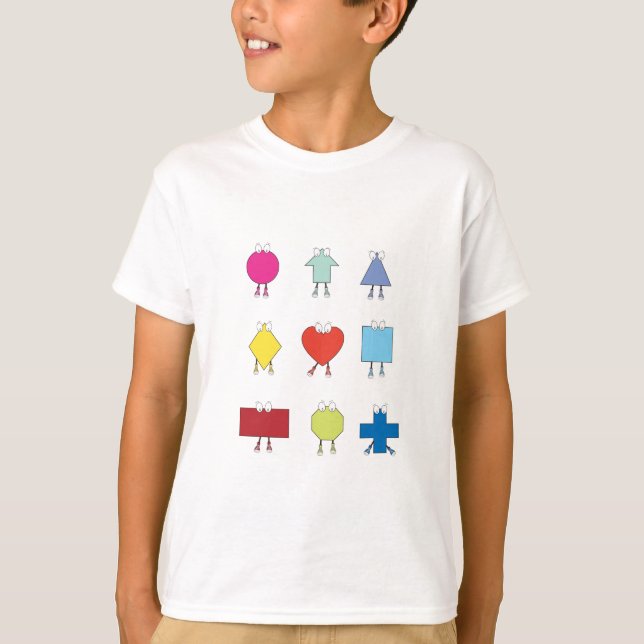 Camiseta Design de Ilustração de Caracteres de Forma de Cut (Frente)