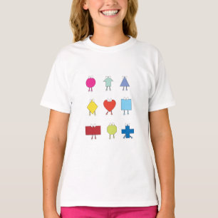 Camiseta Design de Ilustração de Caracteres de Forma de Cut