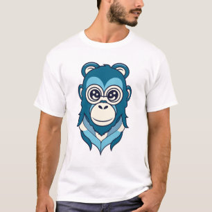 Camiseta Design de ilustração do macaco adorável