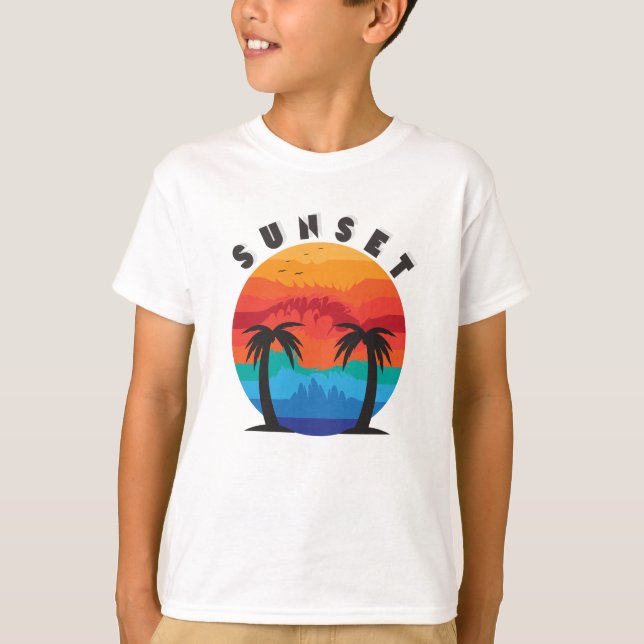 Camiseta Design de Ilustração Sunset (Frente)