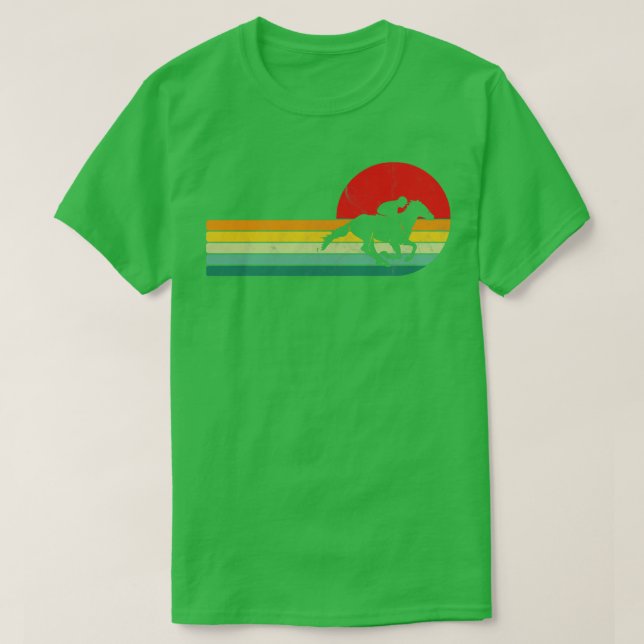 Camiseta Design de Imagem Retroativa de Corrida de Cavalo (Frente do Design)