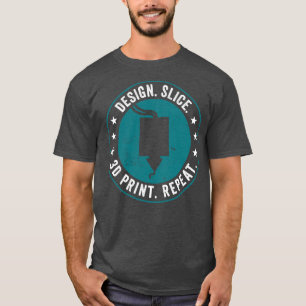 Camiseta design de Impressão 3D Fatia 3D Impressão de Repet