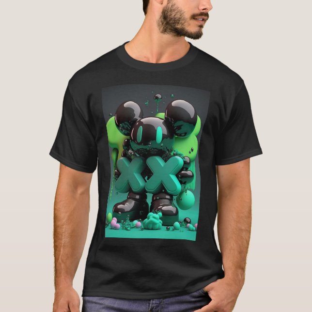 Camiseta Design de Impressão de metal do Kaws Hypebeast (Frente)