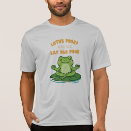 Camiseta Design de Ioga de Rã Engraçada em Cartoon na Pose 