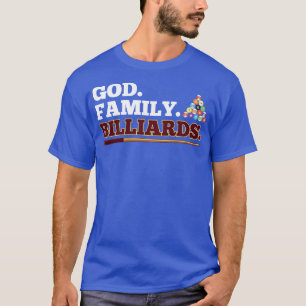 Camiseta Design de Jogador de Piscina da Família Deus