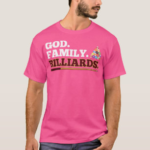 Camiseta Design de Jogador de Piscina da Família Deus