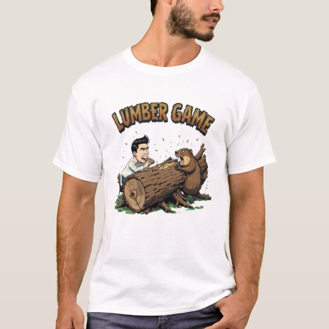 Camiseta Design de Jogo Manguíneo - Beaver vs Concorrência  (Frente)