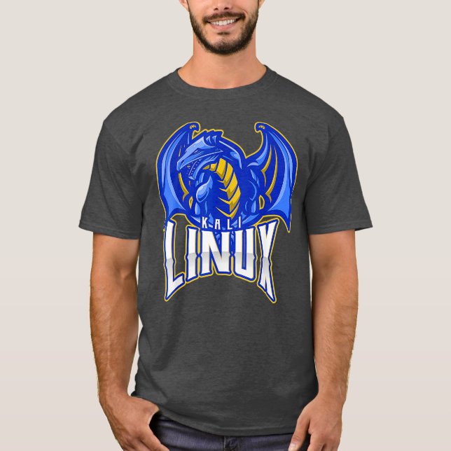 Camiseta Design de Kali Linu com Dragon (Frente)