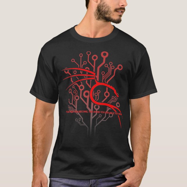 Camiseta Design de Kali Linu com Dragon e Red (Frente)