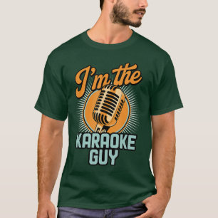 Camiseta Design de Karaoke Engraçado para Homens Pai Cantan