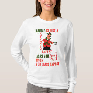 Camiseta design de "Karma" - por Maaya Impressões, White fe