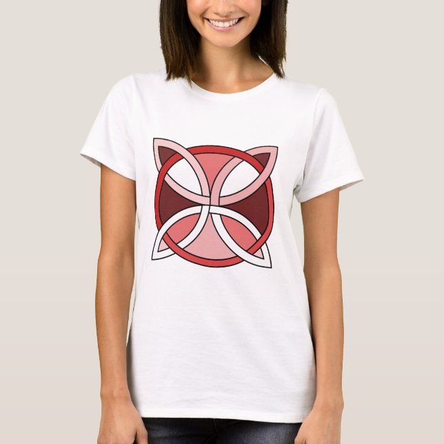 Camiseta Design de Knotwork do céltico - vermelho de (Frente)