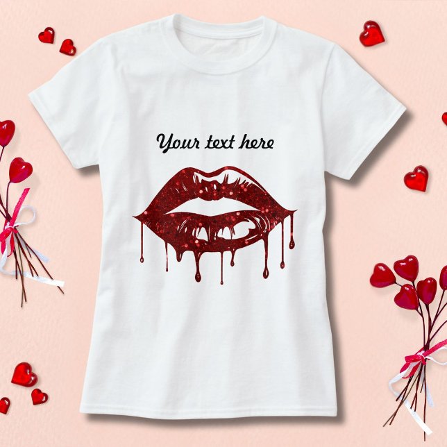 Camiseta Design de Lábios de de Coleta (Criador carregado)