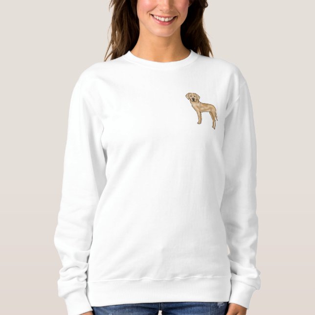 Camiseta Design de Labrador Retriever amarelo Labrador fofo (Frente)
