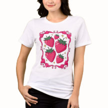 Design de Laço Fofo Estética Coquete Morango Rosa