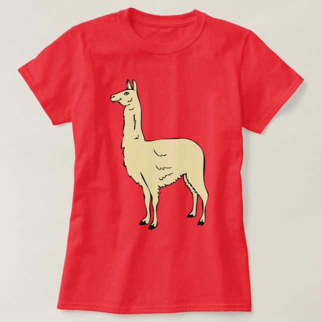 Camiseta Design de Lama Cute nº 1 (Frente do Design)