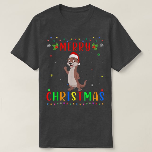 Camiseta Design de Lâmpada com Lâmpada Xmas que Corresponde (Frente do Design)