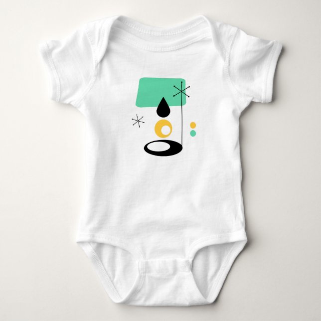 Camiseta design de lâmpada moderno de meados do século azul (Frente)