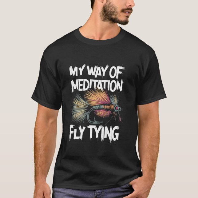Camiseta Design de Lançamento de Mosca para Pescador de Mos (Frente)