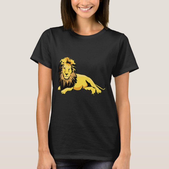 Camiseta Design de Leão legal (Frente)