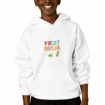Design de letra ninja de fruta multicolorida