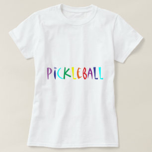 Camiseta Design de letras colorido de Pickleball do