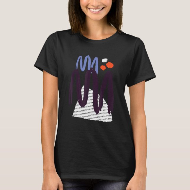 Camiseta Design de Linhas de Pintura abstrato (Frente)