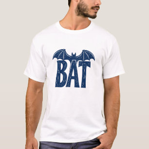 Camiseta Design de Linocut de Asas de Morcego de Halloween