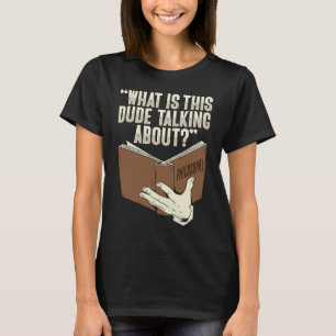 Camiseta Design de Livro Filosófico para Estudante de Filos