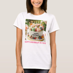 Camiseta Design de logotipo de bolos para comemoração espec