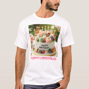 Camiseta Design de logotipo de bolos para comemoração espec
