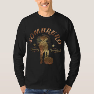 Camiseta Design de logotipo de cervejaria Sombrero mexicano