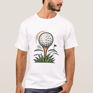 Camiseta Design de Logotipo de Esporte Bandeira de Grama de
