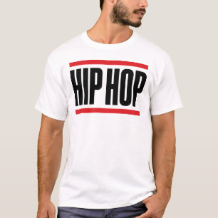 Camiseta Design de logotipo de Hip Hop ousado e simples com