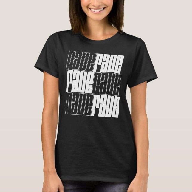 Camiseta design de logotipo de rave (Frente)