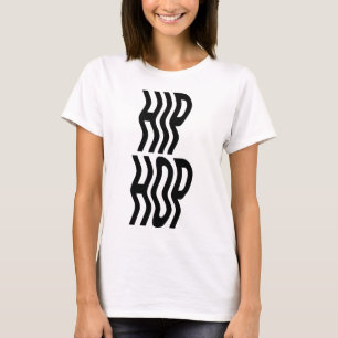 Camiseta design de logotipo de tipografia de música hip hop