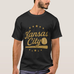 Camiseta Design de Logotipo Retroativo de Baseball em Kansa