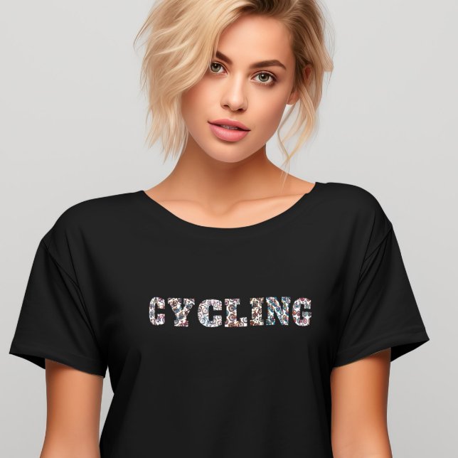 Camiseta Design de Lover de Bicicleta de Passão Cíclica par (Criador carregado)