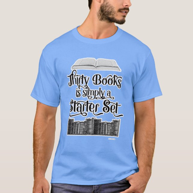 Camiseta Design de Lover de Livro de Arranque de 30 Livros (Frente)