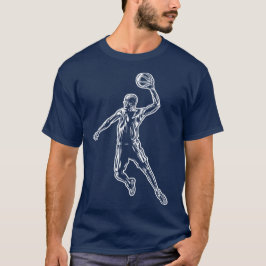 Camiseta Design de Luz de Enterro de Jogador de Basquete